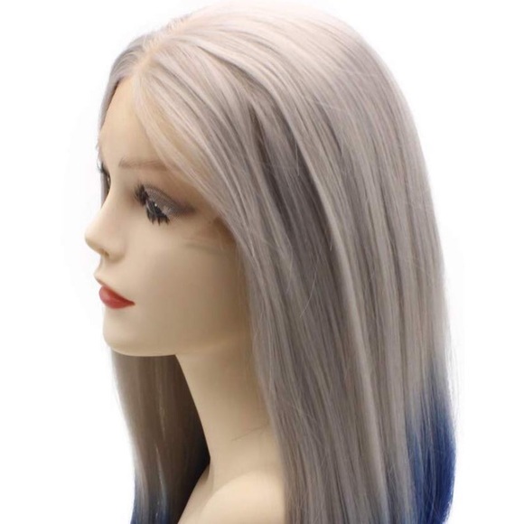 ?SENYA BLUE OMBRÉ STRAIGHT BOB LACE FRONT WIG? main image 5